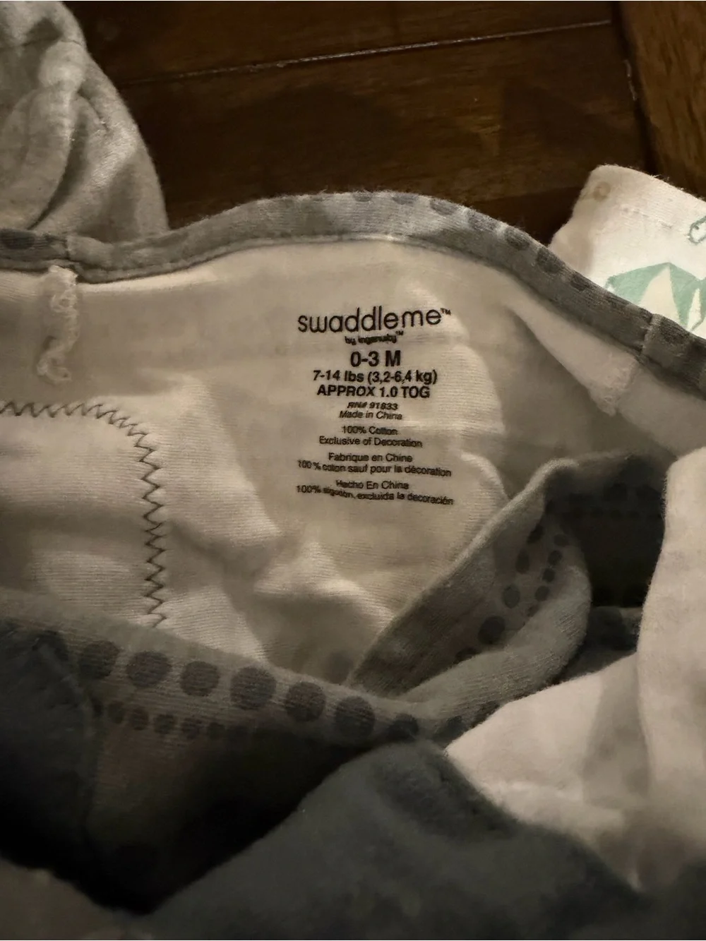 SwaddleMe Gray Striped & Cream Dino Print Kids Pajama Sleep Sacks